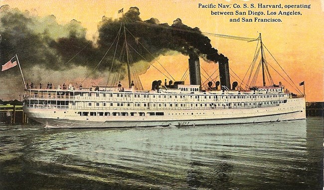 1912 SS Harvard Postcard
